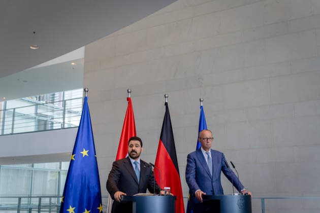 Prime Minister of Iraq, Ali Faleh Al Zaidi; Federal Chancellor, Friedrich Merz; Berlin; Federal Chancellery; Prime Minister of Iraq, Ali Faleh Al Zaidi; Federal Chancellor, Friedrich Merz; Berlin; Berlin, GER