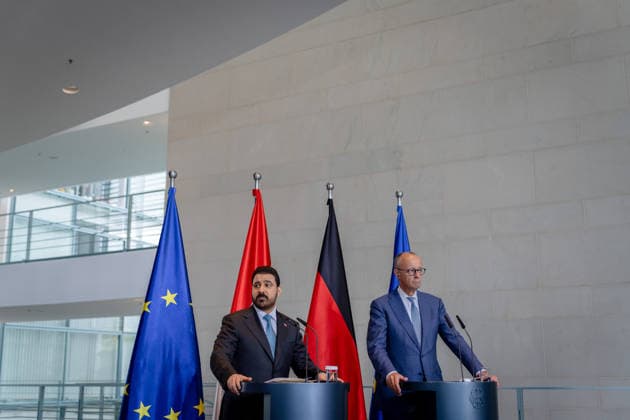Prime Minister of Iraq, Ali Faleh Al Zaidi; Federal Chancellor, Friedrich Merz; Berlin; Federal Chancellery; Prime Minister of Iraq, Ali Faleh Al Zaidi; Federal Chancellor, Friedrich Merz; Berlin; Berlin, GER