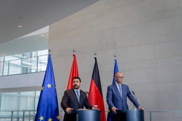 Prime Minister of Iraq, Ali Faleh Al Zaidi; Federal Chancellor, Friedrich Merz; Berlin; Federal Chancellery; Prime Minister of Iraq, Ali Faleh Al Zaidi; Federal Chancellor, Friedrich Merz; Berlin; Berlin, GER