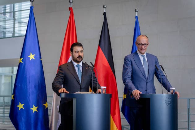 Prime Minister of Iraq, Ali Faleh Al Zaidi; Federal Chancellor, Friedrich Merz; Berlin; Federal Chancellery; Prime Minister of Iraq, Ali Faleh Al Zaidi; Federal Chancellor, Friedrich Merz; Berlin; Berlin, GER