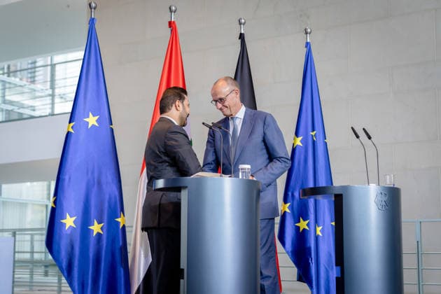 Prime Minister of Iraq, Ali Faleh Al Zaidi; Federal Chancellor, Friedrich Merz; Berlin; Federal Chancellery; Prime Minister of Iraq, Ali Faleh Al Zaidi; Federal Chancellor, Friedrich Merz; Berlin; Berlin, GER