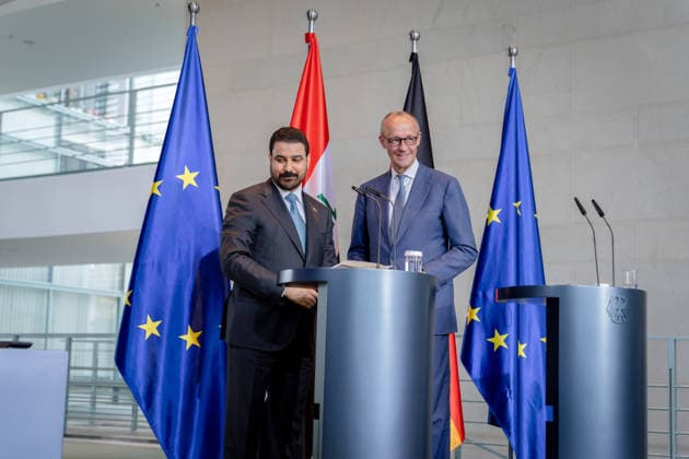 Prime Minister of Iraq, Ali Faleh Al Zaidi; Federal Chancellor, Friedrich Merz; Berlin; Federal Chancellery; Prime Minister of Iraq, Ali Faleh Al Zaidi; Federal Chancellor, Friedrich Merz; Berlin; Berlin, GER