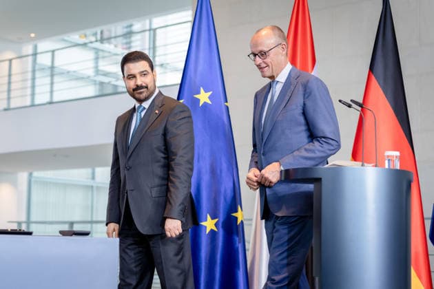 Prime Minister of Iraq, Ali Faleh Al Zaidi; Federal Chancellor, Friedrich Merz; Berlin; Federal Chancellery; Prime Minister of Iraq, Ali Faleh Al Zaidi; Federal Chancellor, Friedrich Merz; Berlin; Berlin, GER