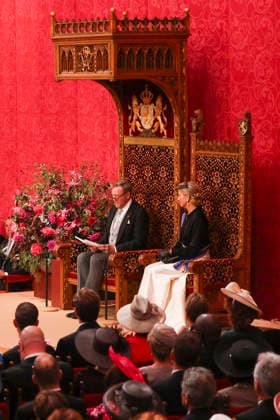 15-09-2026 Prinsjesdag Queen Maxima and King Willem-Alexander during troonrede at the opening of the parliamentary year in The Hague. Â  Copyright: xPPEx
