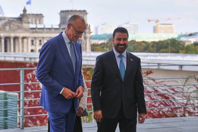 Berlin, Germany, September 15, 2026; Federal Chancellery; Reception for the Prime Minister of Iraq; Federal Chancellor Friedrich Merz (CDU) and Ali al Zaidi Copyright: xdtsxNachrichtenagenturx dts_134688