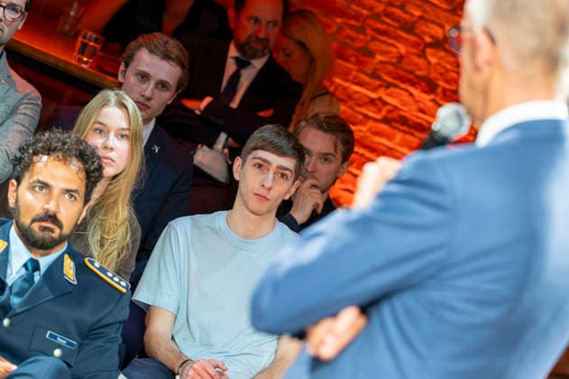 Friedrich Merz Meets with Young People EUR, Germany, Berlin, September 15, 2026 A discussion with party chairman and Federal Chancellor Friedrich Merz on the occasion of Konrad Adenauer’s 150th birthday, held with young people in a small town hall format
