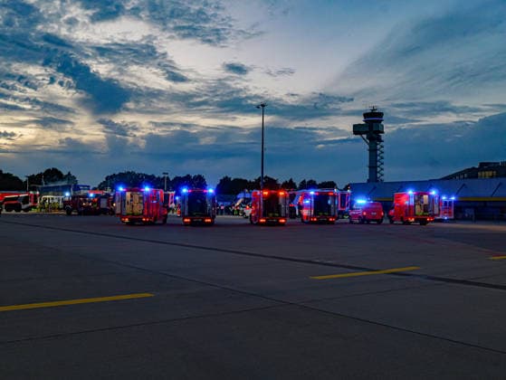 ICAO Airport Drill in Hannover (HAJ) Every two years, a large-scale, mandatory fire and rescue drill conducted in accordance with ICAO standards takes place at Hannover Airport. Copyright: xBerndxGüntherx