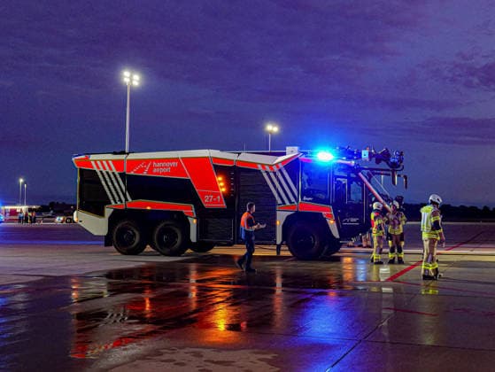 ICAO Airport Drill in Hanover (HAJ) Every two years, a large-scale, mandatory fire and rescue drill conducted in accordance with ICAO standards takes place at Hanover Airport. Copyright: xBerndxGüntherx