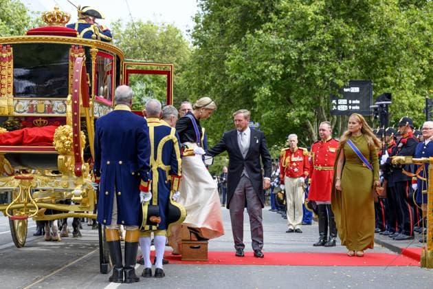 Den Haag, The Netherlands, 2026-09-15 13:19:39 THE HAGUE, 17-09-2024, Royal Theatre Arrival of King Willem-Alexander and Queen Maxima with Princess Amalia at the Royal Theatre during Prinsjesdag. The King will read the Speech from the Throne at the Royal Theatre to members of the First and Second Chambers. PHOTO: NL Beeld Patrick van Emst Credit: NL Beeld Patrick van Emst  Copyright: xx x