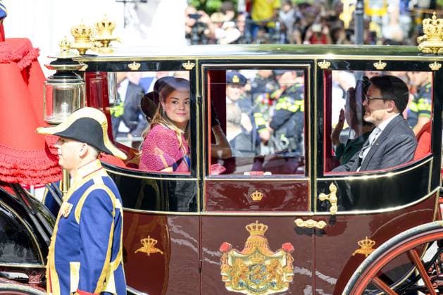 Den Haag, The Netherlands, 2026-09-15 14:06:59 THE HAGUE, 15-09-2026, Noordeinde Palace Prince Constantijn and Princess Ariane during Princess s Day upon arrival at Noordeinde Palace PHOTO: NL Beeld Patrick van Emst Credit: NL Beeld Patrick van Emst  Copyright: xx x