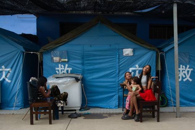 Earthquake-displaced families remain in temporary camps in Venezuela LA GUAIRA, VENEZUELA, SEPTEMBER 12, 2026: Residents displaced by earthquakes remain in transitional camps in La Guaira more than two months after the disaster. The facilities provide basic services including restrooms, showers, laundry areas and internet access, while some residents have established small stalls selling food and other goods as daily and commercial activity develops within the temporary settlements. Caracas Venezuela (Bolivarian Republic of) Copyright: x xFranyerxNievesx(Babel)x xJNAxPressx