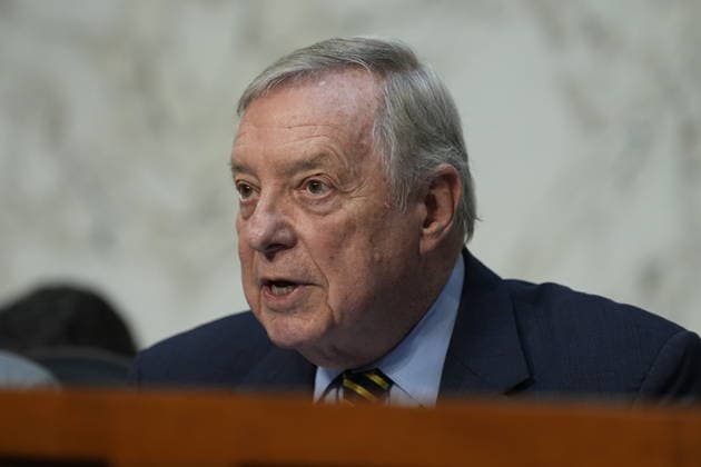 September 15, 2026, Washington, District Of Columbia, USA: United States Senator Dick Durbin (Democrat of Illinois), Ranking Member, US Senate Committee on the Judiciary, questions Kash Patel, Director, Federal Bureau of Investigation (FBI) as he testifies before the United States Senate Committee on the Judiciary during An oversight hearing to examine the Federal Bureau of Investigation in the Hart Senate Office Building on Capitol Hill in Washington, DC, USA, on Tuesday, September 15, 2026 Washington USA - ZUMAs152 20260915_faa_s152_042 Copyright: xAndrewxThomasx