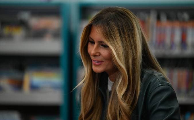 US First Lady Melania Trump visits Ashe County school JEFFERSON, USA - SEPTEMBER 15: US First Lady Melania Trump visits Ashe County school to promote community resiliency and education technology in the midst of a global AI debate and nearly two years after hurricane Helene in Jefferson NC, United States on September 15, 2026. Peter Zay Anadolu Jefferson United States. Editorial use only. Please get in touch for any other usage.  Copyright: x2026xAnadoluxPeterxZayx