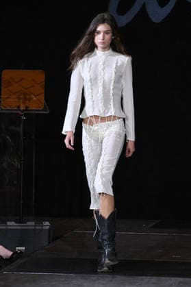 NEW YORK, NY- SEPTEMBER 15: DSTN Model at the Vanderbilt & Seewald Global Studio Fashion Show at Grand Central Terminal-Vanderbilt Hall on September 15, 2026 in New York City. Copyright: xmpi099 MediaPunchx