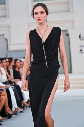 September 15, 2026, Madrid, Spain: A model parades with Alex Riviere design during Mercedes Benz Fashion Week Madrid Cibeles Palace in Madrid, 15 February of 2026 Spain Madrid Spain - ZUMAs197 20260915_aaa_s197_329 Copyright: xAtilanoxGarciax