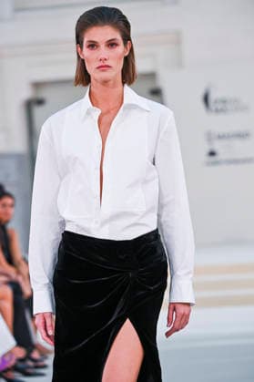 September 15, 2026, Madrid, Spain: A model parades with Alex Riviere design during Mercedes Benz Fashion Week Madrid Cibeles Palace in Madrid, 15 February of 2026 Spain Madrid Spain - ZUMAs197 20260915_aaa_s197_355 Copyright: xAtilanoxGarciax