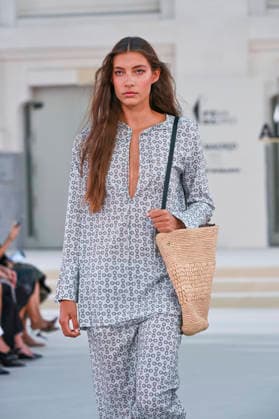 September 15, 2026, Madrid, Spain: A model parades with Alex Riviere design during Mercedes Benz Fashion Week Madrid Cibeles Palace in Madrid, 15 February of 2026 Spain Madrid Spain - ZUMAs197 20260915_aaa_s197_387 Copyright: xAtilanoxGarciax