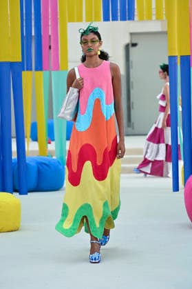 September 15, 2026, Madrid, Spain: A model parades with Agatha Ruiz de la Prada design during Mercedes Benz Fashion Week Madrid Cibeles Palace in Madrid, 15 February of 2026 Spain Madrid Spain - ZUMAs197 20260915_aaa_s197_466 Copyright: xAtilanoxGarciax