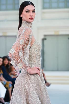September 15, 2026, Madrid, Spain: A model parades with Hannibal Laguna design during Mercedes Benz Fashion Week Madrid Cibeles Palace in Madrid, 15 February of 2026 Spain Madrid Spain - ZUMAs197 20260915_aaa_s197_575 Copyright: xAtilanoxGarciax