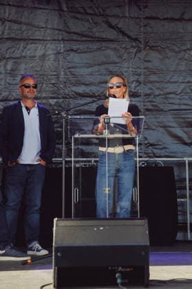 Public Tribute To Charlie Dalin - Concarneau Perrine Le Pape-Dalin, Charlie s wife, attending the Public tribute to celebrate the memory of skipper Charlie Dalin, winner of 2024-2025 Vendee Globe who passed away on June 2026, succumbing to cancer. Spectacular gathering on the water in the bay of Concarneau in front of the Corniche, of dozens of boats from all disciplines: giant Ultim trimarans, IMOCA class, Figaro, Class 40, Mini 6.50, wingfoils, recreational boats, local fishermen, SNSM (French Sea Rescue Society), a French Navy vessel, and the Abeille Bretagne. September 15, 2026 in Concarneau, France. Photo by Marie-Paola Bertrand-Hillion ABACAPRESS.COM Concarneau Finistere France Copyright: xBertrand-HillionxMarie-Paola ABACAx