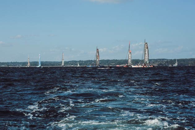 Public Tribute To Charlie Dalin - Concarneau Imoca and Ultims during Public tribute to celebrate the memory of skipper Charlie Dalin, winner of 2024-2025 Vendee Globe who passed away on June 2026, succumbing to cancer. Spectacular gathering on the water in the bay of Concarneau in front of the Corniche, of dozens of boats from all disciplines: giant Ultim trimarans, IMOCA class, Figaro, Class 40, Mini 6.50, wingfoils, recreational boats, local fishermen, SNSM (French Sea Rescue Society), a French Navy vessel, and the Abeille Bretagne. September 15, 2026 in Concarneau, France. Photo by Marie-Paola Bertrand-Hillion ABACAPRESS.COM Concarneau Finistere France Copyright: xBertrand-HillionxMarie-Paola ABACAx