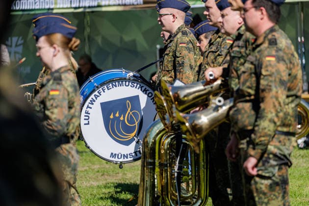 September 15, 2026, Düsseldorf: Side shots taken during a command handover at the North Rhine-Westphalia State Command in Düsseldorf. North Rhine-Westphalia State Command, Wilhelm Raabe Street, North Rhine-Westphalia, Germany