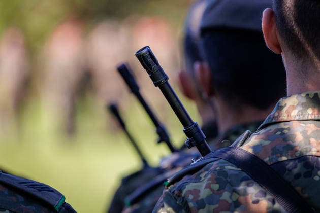 September 15, 2026, Düsseldorf: Side shots taken during a command handover at the North Rhine-Westphalia State Command in Düsseldorf. North Rhine-Westphalia State Command, Wilhelm Raabe Street, North Rhine-Westphalia, Germany