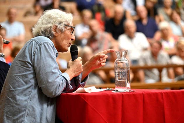 Boualem Sansal, the Franco-Algerian writer, spoke at a conference at the Mediterranean University Center (CUM) in Nice, on September 16, 2026. The conference was moderated by Vincent Hervouët, a journalist for Europe 1 and co-founder of France Info and LCI, before a packed auditorium. Bruno Bebert Bestimage Boualem Sansal, the Franco-Algerian writer, participated in a conference at the Mediterranean University Center (CUM) in Nice on September 16, 2026. The conference was moderated by Vincent Hervouët, a journalist for Europe 1 and co-creator of France Info and LCI, in front of a packed amphitheater. Nice, France  Copyright: xBrunoxBebertx xBestimagexBrunoxBebertx xBestimagex