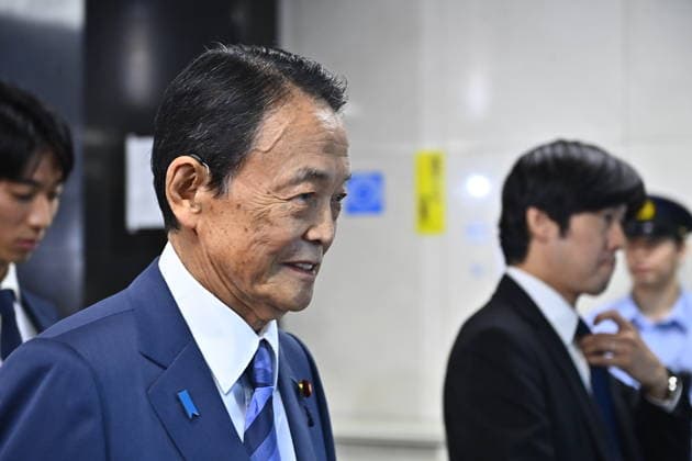Japan’s ruling LDP reshuffles leadership ahead of Cabinet reshuffle TOKYO, JAPAN - SEPTEMBER&nbsp;16 : Liberal Democratic Party Vice President Taro Aso leaves the party headquarters following a reshuffle of the ruling party s leadership by Prime Minister and LDP President Sanae Takaichi in Tokyo, Japan, September 16, 2026. David Mareuil Anadolu Tokyo Japan. Editorial use only. Please get in touch for any other usage.  Copyright: x2026xAnadoluxDavidxMareuilx