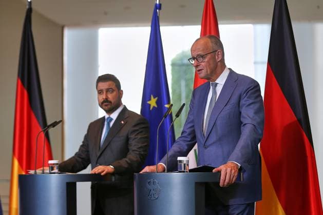 Berlin, Germany, September 15, 2026; Federal Chancellery: Reception for Iraqi Prime Minister Ali al-Zaidi and Federal Chancellor Friedrich Merz (CDU) Copyright: xdtsxNachrichtenagenturx dts_134748