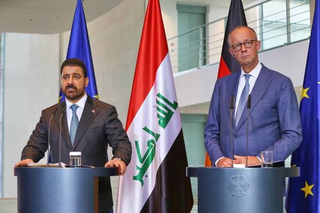 Berlin, Germany, September 15, 2026: Federal Chancellery—Reception for Iraqi Prime Minister Ali al-Zaidi and Federal Chancellor Friedrich Merz (CDU) Copyright: xdtsxNachrichtenagenturx dts_134752