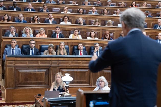 The Government Once Again Faces Questions from Congress Regarding the Crisis in Ceuta Alberto Núnez Feijóo, president of the People’s Party, speaks during a question-and-answer session with the Government in the Congress of Deputies on September 16, 2026, in Madrid, Spain. The migration crisis that Ceuta has been experiencing since last July is once again the focus of the opposition’s questions to the government during the question period, with inquiries such as what plans exist for the autonomous city and whether the government believes that Spain’s international image has been tarnished by the irregular entry of migrants. September 16 SEPTEMBER 2026 Jesús Hellí Madrid Madrid, Spain  Copyright: xJesusxHellinx 7778193