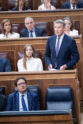 The Government Once Again Faces Questions from Congress Regarding the Crisis in Ceuta Alberto Núnez Feijóo, president of the Popular Party, speaks during a question period for the Government in the Congress of Deputies on September 16, 2026, in Madrid, Spain. The migration crisis that Ceuta has been experiencing since last July is once again the focus of the opposition’s questions to the government during the question period, with inquiries such as what plans exist for the autonomous city and whether the government believes that Spain’s international image has been tarnished by the irregular entry of migrants. September 16 SEPTEMBER 2026 Jesús Hellí Madrid, Madrid, Spain  Copyright: xJesusxHellinx 7778224