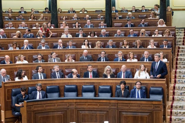 The Government Once Again Faces Questions from Congress Regarding the Crisis in Ceuta Alberto Núnez Feijóo, president of the Popular Party, speaks during a question period for the Government in the Congress of Deputies on September 16, 2026, in Madrid, Spain. The migration crisis that Ceuta has been experiencing since last July is once again the focus of the opposition’s questions to the government during the question period, with inquiries such as what plans exist for the autonomous city and whether the government believes that Spain’s international image has been tarnished by the irregular entry of migrants. September 16 SEPTEMBER 2026 Jesús Hellí Madrid, Madrid, Spain  Copyright: xJesusxHellinx 7778226