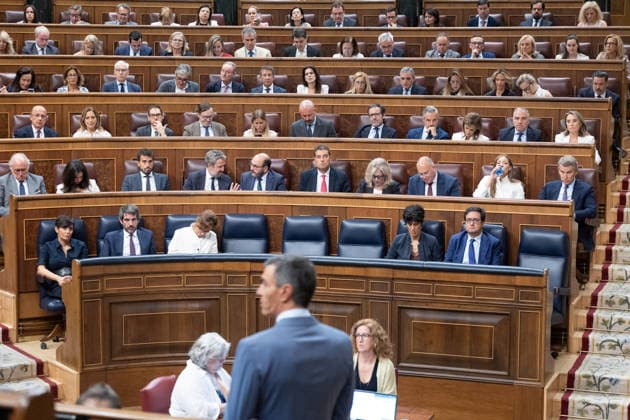 The Government Once Again Faces Questions from Congress on the Crisis in Ceuta Prime Minister Pedro Sánchez speaks during a question-and-answer session with the government in the Congress of Deputies on September 16, 2026, in Madrid, Spain. The migration crisis that Ceuta has been experiencing since last July is once again the focus of the opposition’s questions to the government during the question period, with inquiries such as what plans exist for the autonomous city and whether the government believes that Spain’s international image has been tarnished by the irregular entry of migrants. September 16 SEPTEMBER 2026 Jesús Hellí Madrid, Spain  Copyright: xJesusxHellinx 7778232