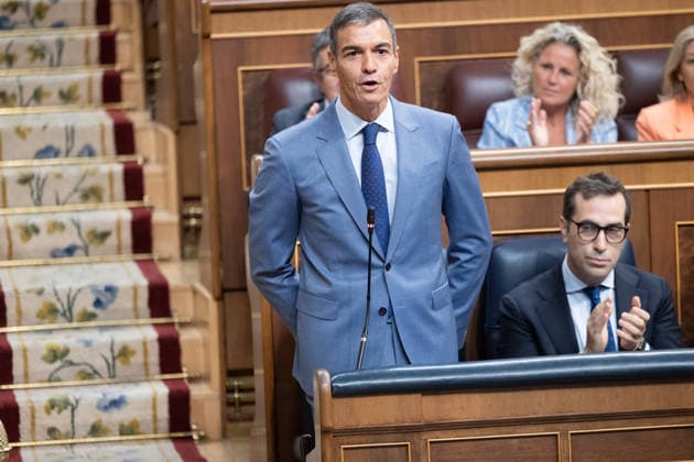 The Government Once Again Faces Questions from Congress on the Crisis in Ceuta Prime Minister Pedro Sánchez speaks during a question-and-answer session with the government in the Congress of Deputies on September 16, 2026, in Madrid, Spain. The migration crisis that Ceuta has been experiencing since last July is once again the focus of the opposition’s questions to the government during the question period, with inquiries such as what plans exist for the autonomous city and whether the government believes that Spain’s international image has been tarnished by the irregular entry of migrants. September 16 SEPTEMBER 2026 Jesús Hellí Madrid, Spain  Copyright: xJesusxHellinx 7778234