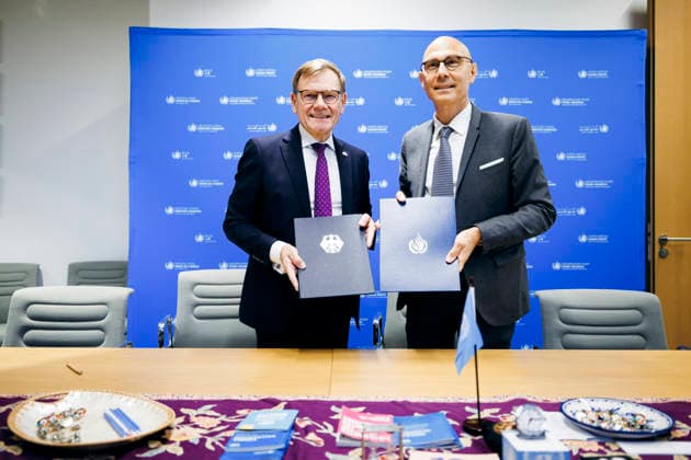 Johann Wadephul (CDU), Federal Foreign Minister, meets with Volker Tuerk, the United Nations High Commissioner for Human Rights, for talks in Geneva on September 15, 2026. Photographed on behalf of the Federal Foreign Office (AA) in Geneva, Switzerland. Copyright: xFelixxZahnx