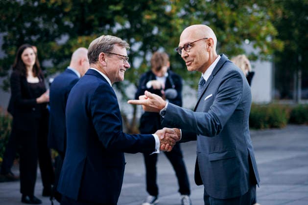 Johann Wadephul (CDU), Federal Minister of Foreign Affairs, meets with Volker Tuerk, the United Nations High Commissioner for Human Rights, for talks in Geneva on September 15, 2026. Photographed on behalf of the Federal Foreign Office (AA) in Geneva, Switzerland. Copyright: xFelixxZahnx