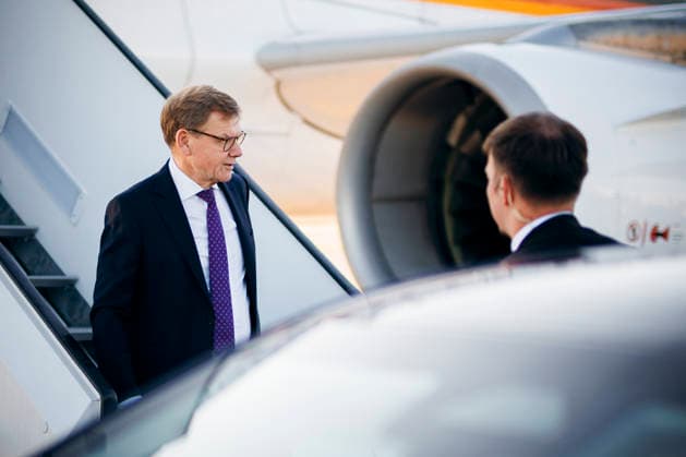 Johann Wadephul, CDU, Federal Minister of Foreign Affairs, photographed upon arrival at Munich s Franz Josef Strauss Airport, Munich, September 15, 2026. Photographed on behalf of the Federal Foreign Office (AA), Munich, Germany Copyright: xFelixxZahnx