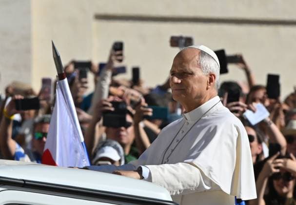 IPA88589330 - Italy, Rome, Vatican, September 16, 2026: Pope Leo XIV during his weekly general audience in St. Peter s Square at the Vatican. Copyright Alessia Giuliani Catholicpressphoto  Copyright: xx xx IPA88589330