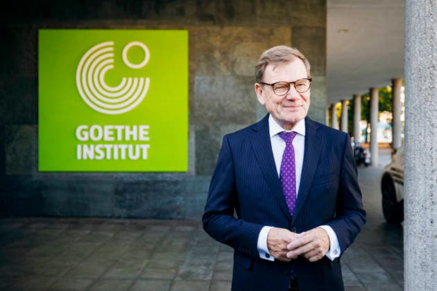 Johann Wadephul (CDU), Federal Minister of Foreign Affairs, photographed while making a statement in front of the Goethe-Institut headquarters in Munich on September 15, 2026. Photographed on behalf of the Federal Foreign Office (AA), Munich, Germany Copyright: xFelixxZahnx