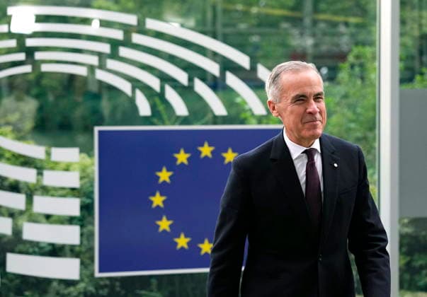 September 16, 2026, Strasbourg, France: Prime Minister Mark Carney arrives at the European Parliament in Strasbourg, France, on Wednesday, Sept. 16, 2026. Strasbourg France  - ZUMAc35_ 20260916_zaf_c35_022 Copyright: xJustinxTangx