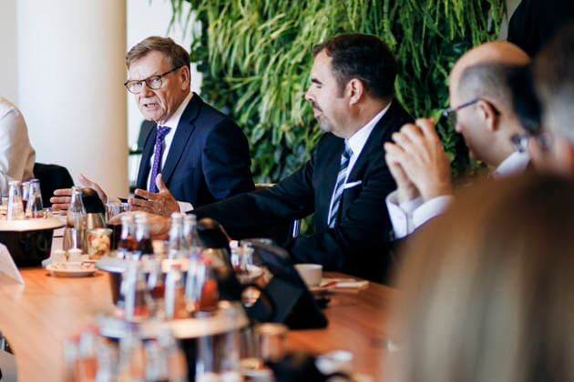 Johann Wadephul (CDU), Federal Minister of Foreign Affairs, photographed while attending a meeting of the Bavarian State Government’s Council of Ministers at the Bavarian State Chancellery in Munich, September 15, 2026. Photographed on behalf of the Federal Foreign Office (AA), Munich, Germany. Copyright: xFelixxZahnx