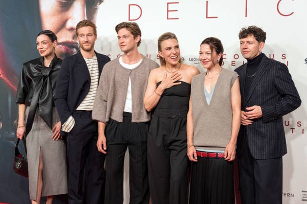 Haley Louise Jones, Alexander Fehling, Damian Hardung, Lena Stahl, Hannah Herzsprung, and Christian Friedel at the premiere of the movie *Corpus Delicti* at the Mathäser Filmpalast in Munich, September 15, 2026 Foto:xN.xKolinzx xFuturexImagex delicti_6944