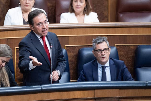 The Government Once Again Faces Questions from Congress on the Crisis in Ceuta The Minister of Foreign Affairs, Cooperation, and the European Union, José Manuel Albares, speaks during a question-and-answer session with the Government in the Congress of Deputies on September 16, 2026, in Madrid, Spain. The migration crisis that Ceuta has been experiencing since last July is once again the focus of the opposition’s questions to the government during the question-and-answer session, with inquiries such as what plans exist for the autonomous city and whether the government believes that Spain’s international image has been tarnished by the irregular entry of migrants. SEPTEMBER 16 SEPTEMBER 2026 Jesús Hellí Madrid Madrid, Spain  Copyright: xJesusxHellinx 7778508