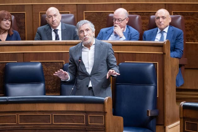 The Government Once Again Faces Questions from Congress About the Crisis in Ceuta Interior Minister Fernando Grande Marlaska speaks during a question-and-answer session with the government in the Congress of Deputies on September 16, 2026, in Madrid, Spain. The migration crisis that has been unfolding in Ceuta since last July is once again the focus of the opposition’s questions to the government during the question-and-answer session, with inquiries such as what the plans are for the autonomous city and whether the government believes that Spain’s international image has been tarnished by the irregular entry of migrants. SEPTEMBER 16 SEPTEMBER 2026 Jesús Hellí Madrid Madrid, Spain  Copyright: xJesusxHellinx 7778546