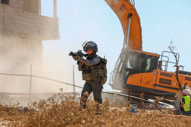 Israeli army demolishes two-story Palestinian house in West Bank HEBRON, WEST BANK, PALESTINE - SEPTEMBER 16: Israeli forces demolish of a two-story Palestinian house in the Hillet al-Hams area of Yatta town in Hebron, West Bank, Palestine on September 16, 2026. Wisam Hashlamoun Anadolu Hebron West Bank. Editorial use only. Please get in touch for any other usage.  Copyright: x2026xAnadoluxWisamxHashlamounx