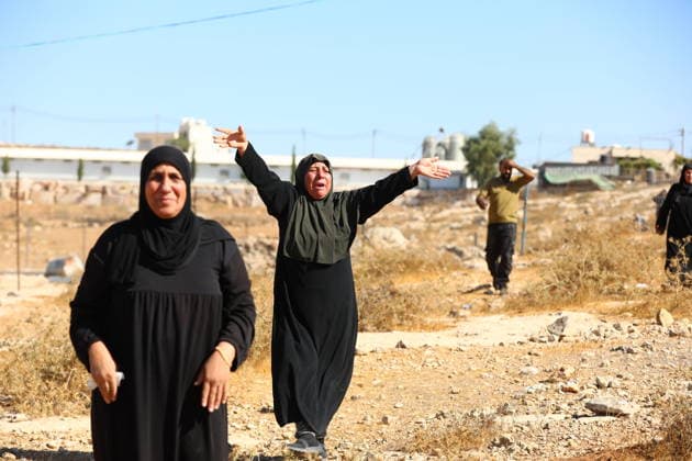 Israeli army demolishes two-story Palestinian house in West Bank HEBRON, WEST BANK, PALESTINE - SEPTEMBER 16: Palestinian women cry as Israeli forces demolish of a two-story Palestinian house in the Hillet al-Hams area of Yatta town in Hebron, West Bank, Palestine on September 16, 2026. Wisam Hashlamoun Anadolu Hebron West Bank. Editorial use only. Please get in touch for any other usage.  Copyright: x2026xAnadoluxWisamxHashlamounx