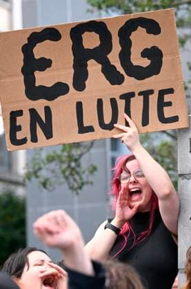 Demonstration by the Federation of Francophone Students (FEF) BRUSSELS, BELGIUM - SEPTEMBER 16 : Demonstration by the Federation of Francophone Students (FEF) against the rise in the cost of studying on September 16, 2026 in Brussels, Belgium, 16 09 2026 Brussels Belgium  Copyright: xDidierxLebrunx