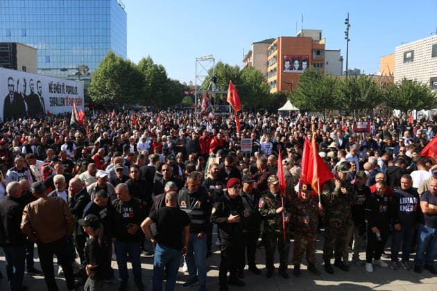 Kosovo s ex-President Thaci sentenced to 25 years for war crimes PRISTINA, KOSOVO - SEPTEMBER 16: People who filled the squares in Kosovo s capital Pristina watch the verdict hearing in the trial of Kosovo Liberation Army (KLA) commanders Thaci, Krasniqi, Veseli, and Selimi on September 16, 2026. Former Kosovo President Hashim Thaci, who has been standing trial in custody in The Hague, Netherlands, was found guilty of war crimes and sentenced to 25 years in prison. Erkin Keci Anadolu Pristina Kosovo. Editorial use only. Please get in touch for any other usage.  Copyright: x2026xAnadoluxErkinxKecix